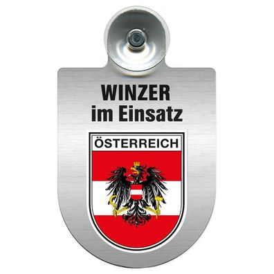 Einsatzschild Windschutzscheibe incl. Saugnapf - Winzer im Einsatz - 309466-20 Region