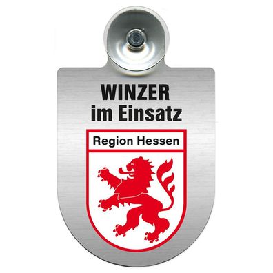 Einsatzschild Windschutzscheibe incl. Saugnapf - Winzer im Einsatz - 309466-5 Region