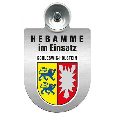 Einsatzschild Windschutzscheibe incl. Saugnapf -Hebamme im Einsatz - 309357-12 - Regi