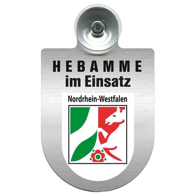 Einsatzschild Windschutzscheibe incl. Saugnapf -Hebamme im Einsatz - 309357-8 - Regio