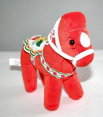 außergewöhnliches rotes Pferd von Gun Jakobsson Softtoys, Stofftier, Plüschtier,
