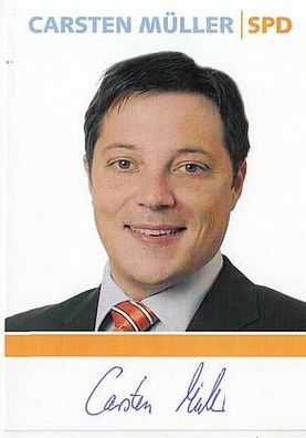 Carsten Müller SPD Autogrammkarte Original Signiert + 7739