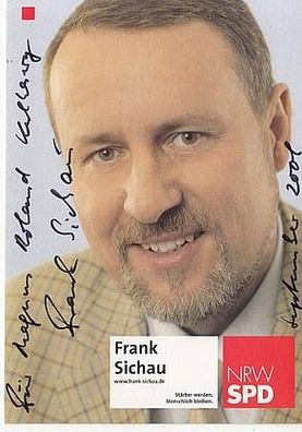 Frank Sichau SPD Autogrammkarte Original Signiert + 7744