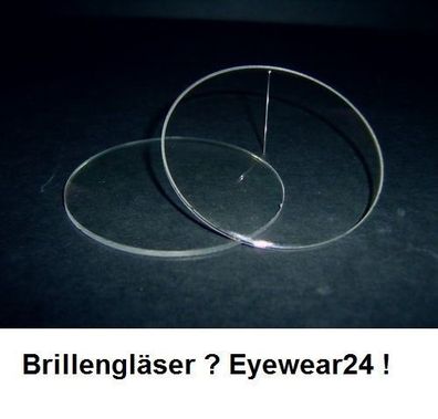2 Kunststoffbrillengläser Index 1,5/1,50 mit Superentspiegelung + Hartschicht