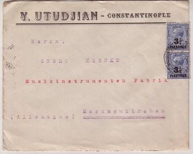 56483 seltener Brief von Constantinoble nach Markneukirchen 1923