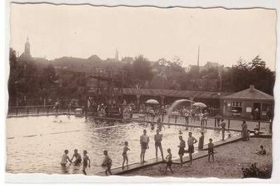 58057 Foto Ak Hermsdorf in Thüringen Schwimmbad 1932