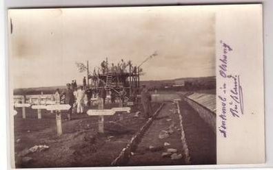 58272 Foto Ak Olstrany Russland Denkmalsbau 1. Weltkrieg um 1915