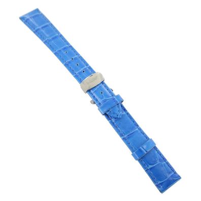 Ingersoll Ersatzband für Uhren Leder blau Kroko Faltschl. Si 16 mm