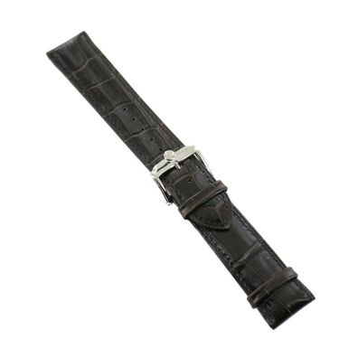 ngersoll Ersatzband für Uhren Leder braun g. Kroko Dornschließe Si 22 mm