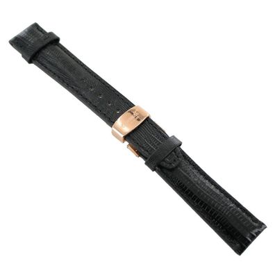 Ingersoll Ersatzband für Uhren Leder schwarz Eidechsen Faltschl. Rosé 20 mm