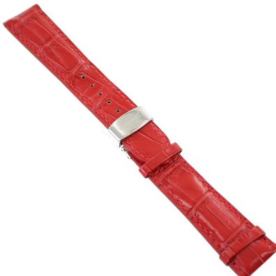 Ingersoll Ersatzband für Uhren Leder rot g. Kroko Faltschl. Si 23 mm