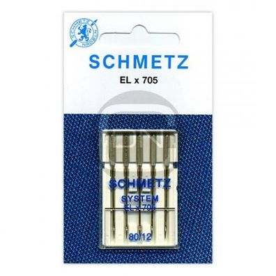 Overlocknadel ELx705 Stärke 80, 5er Pack (Schmetz)