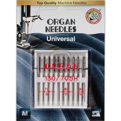 Universal Nadel Sortiment Stärke 70 80 90, 10er Pack (ORGAN)