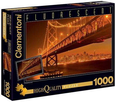 Clementoni High Quality Collection Puzzle San Francisco 1000Teile floureszierend