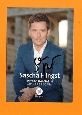Sascha Hingst (Das Erste - Mittagsmagazin) - persönlich signierte Autogrammkarte
