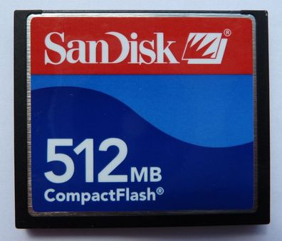 512 MB SanDisk CompactFlash CF Typ I Compact Flash SDCFJ-512 512MB