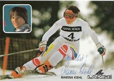 Marina Kiehl Autogrammkarte 80er Jahre Original Signiert Ski Alpin + A31777