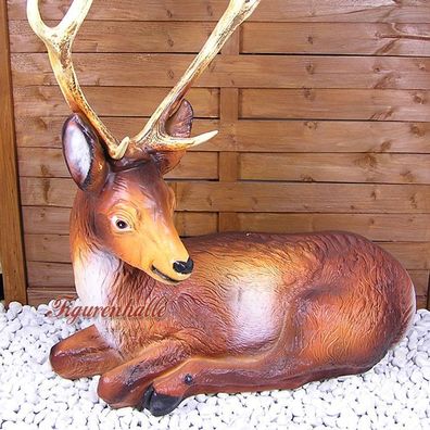 Hirsch Reh Tierfigur Figur Statue Skulptur Dekoration Deko Weihnachtsfigur Weihnachts