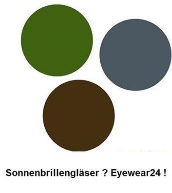 2 Sonnenbrillengläser Kunststoff Index 1,5/1,50 in 3 Farben lieferbar !!