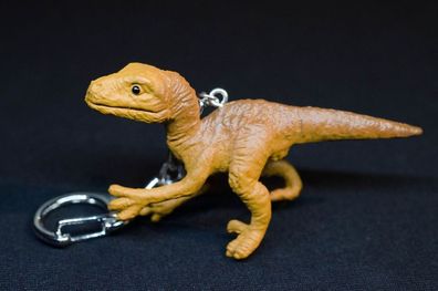 Velociraptor Schlüsselanhänger Miniblings Dino Fleischfresser hellbraun klein