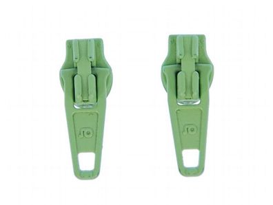 Reißverschluss Ohrstecker Miniblings Zipper Stecker Zip Ohrringe Upcycling Grün