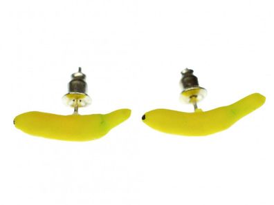 Banane Ohrstecker Miniblings Stecker Ohrringe Sommer Frucht Obst Affe 3D