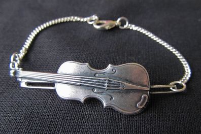 Geige Violine Viola Bratsche Geiger Musik Miniblings Armband silb.