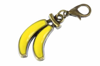 Bananen Charm Anhänger Bettelarmband Miniblings Charms Sommer Banana Obst Bronze