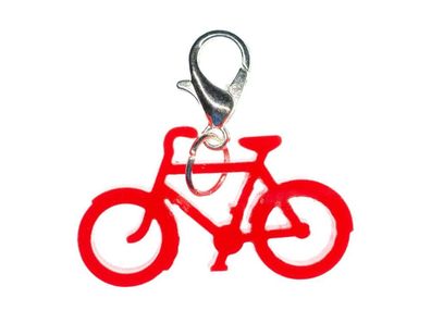 Fahrrad Rad Charm Anhänger Bettelarmband Miniblings Charms Rennrad Acrylglas rot