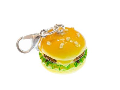 Hamburger Cheeseburger Charm Anhänger Bettelarmband Miniblings Burger 20mm