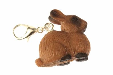 Hase Hasen Charm Anhänger Bettelarmband Miniblings Kaninchen Osterhase braun