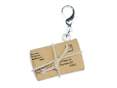 Päckchen Paket Brief Post Charm Zipper Pull Anhänger Bettelanhänger Miniblings
