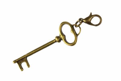 Schlüssel Charm Zipper Pull Anhänger Schatz Miniblings Geheimnis Bronze