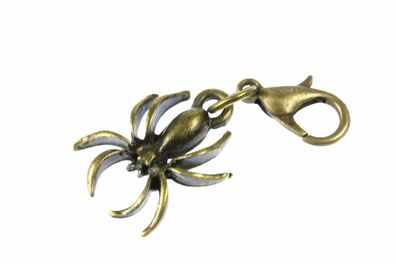 Spinne Charm Anhänger Bettelarmband Miniblings Charms Spinnen Spider Bronze