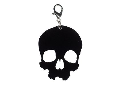 Totenkopf Charm Anhänger Bettelarmband Miniblings Schädel Halloween Acrylglas