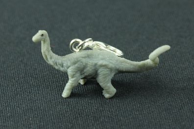 Dinosaurier Diplodocus Charm Dino Miniblings Gummi Pflanzenfresser grau