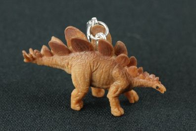 Dinosaurier Stegosaurus Charm Dino Miniblings Gummi braun Rückenschilder