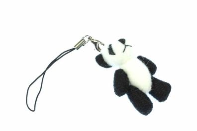 Panda Teddybär Handyanhänger Miniblings Handyschmuck Plüsch Pandabär weiß schwz