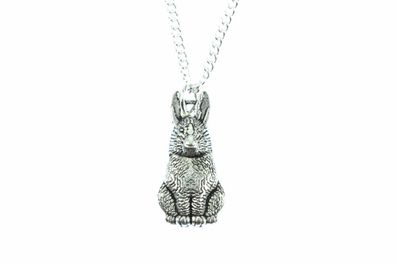 Hase Kette Halskette Miniblings 45cm Kaninchen Hasenkette Osterhase versilbert