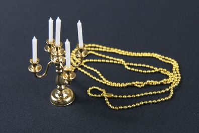 Kerzenständer Kerzenleuchter Kerzen Kette Halskette Miniblings 80cm vergoldet 5