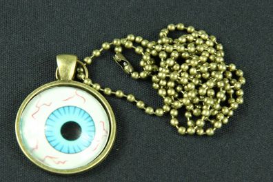 Augenkette Kette Auge Halskette Miniblings Halloween Grusel Horror 80cm Augapfel