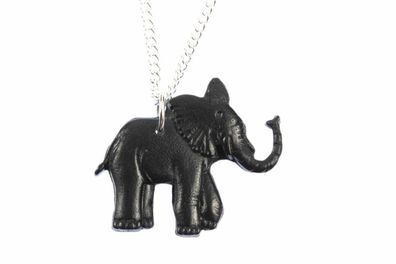 Elefant Kette Elefantenkette Miniblings 45cm Handarbeit Zirkus versilbert antik