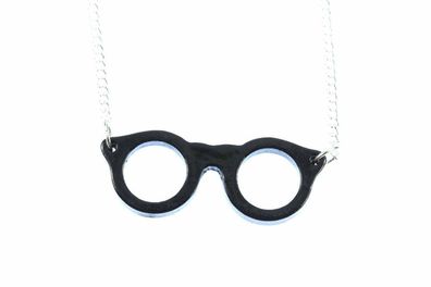 Brille Brillengestell Halskette Kette 45cm Miniblings Nerd Hipster Hornbrille Woody