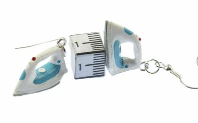 Bügeleisen Ohrringe Miniblings Ohrhänger Bügeln Haushalt Schneiderin Wäsche weiß