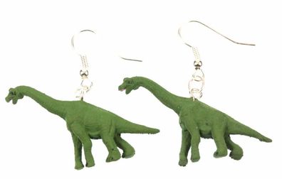 Dinosaurier Brachiosaurus Ohrringe Dino Miniblings Gummi Pflanzenfresser grün