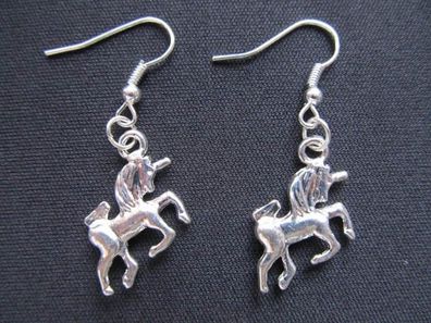 Einhorn Ohrringe Einhörner Miniblings Pferd Fantasy Unicorn Schimmel silber