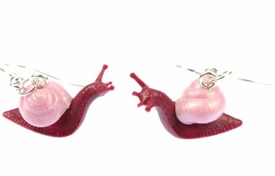 Schnecke Ohrringe Schnecken Miniblings Weinbergschnecke Salat Ohrhänger pink