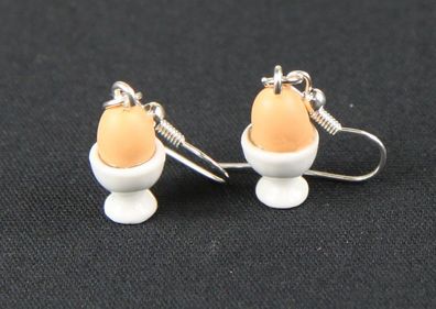 Eierbecher Ei im Becher Ohrringe Miniblings Hänger Eier Frühstücksei Porzellan