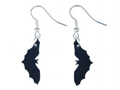 Fledermaus Ohrringe Miniblings Hänger Halloween Vampir Bat Acrylglas schwz