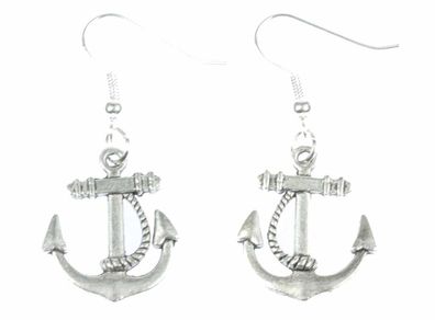 Anker mit Seil 2 Ohrringe Miniblings Hänger Maritim Boot Schiff Ankerohrringe